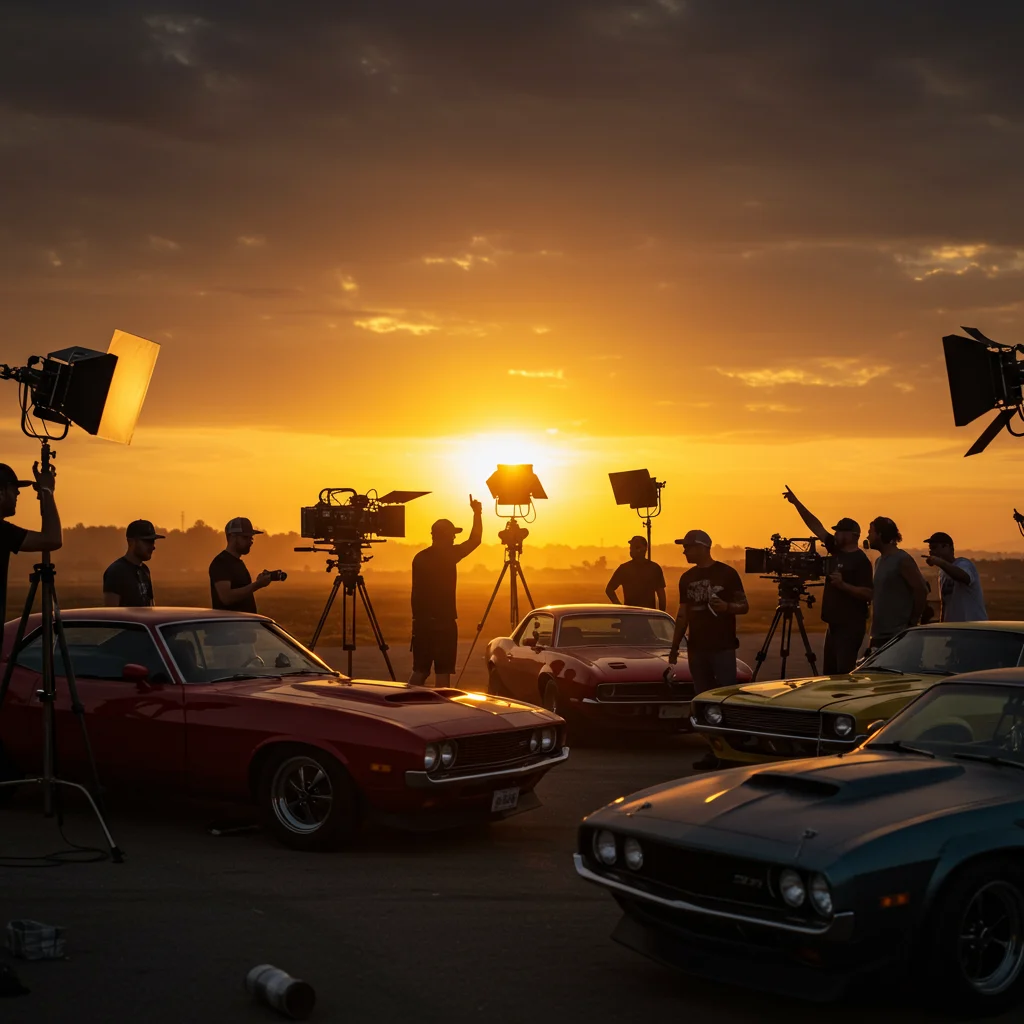Behind the Scenes: Filming with Muscle Cars