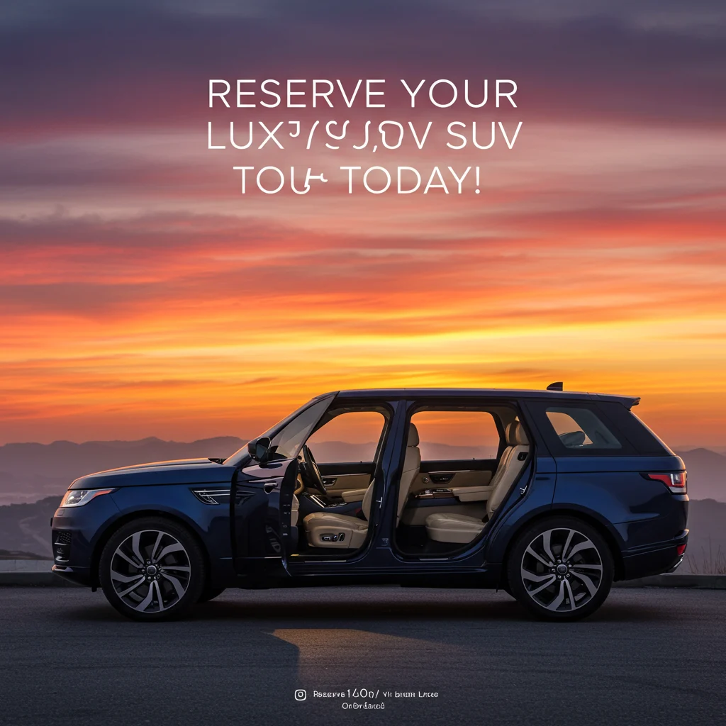 Call to Action: Reserve Your Luxury SUV Today!
