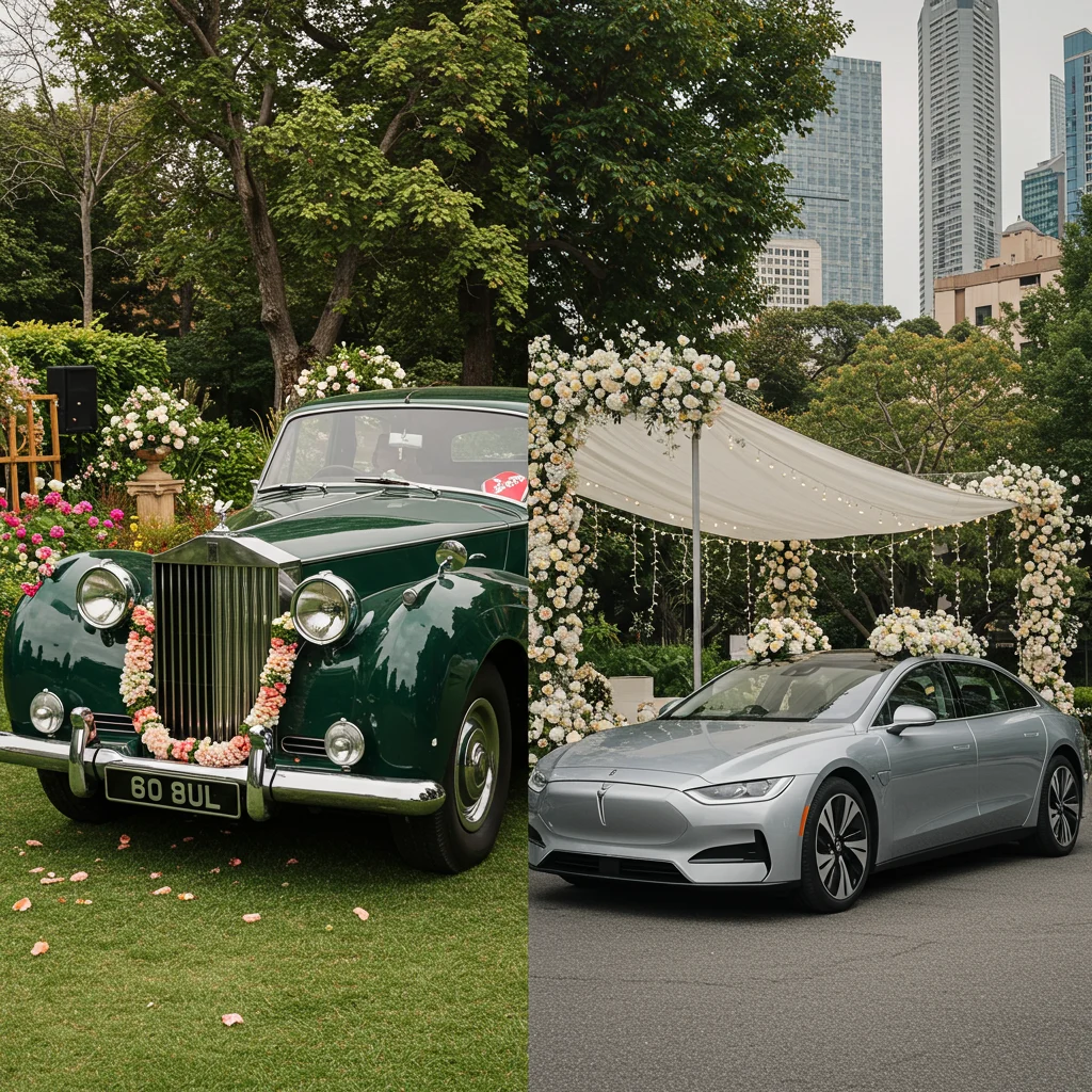 Classic vs. Modern Wedding Cars: What’s Right for You?