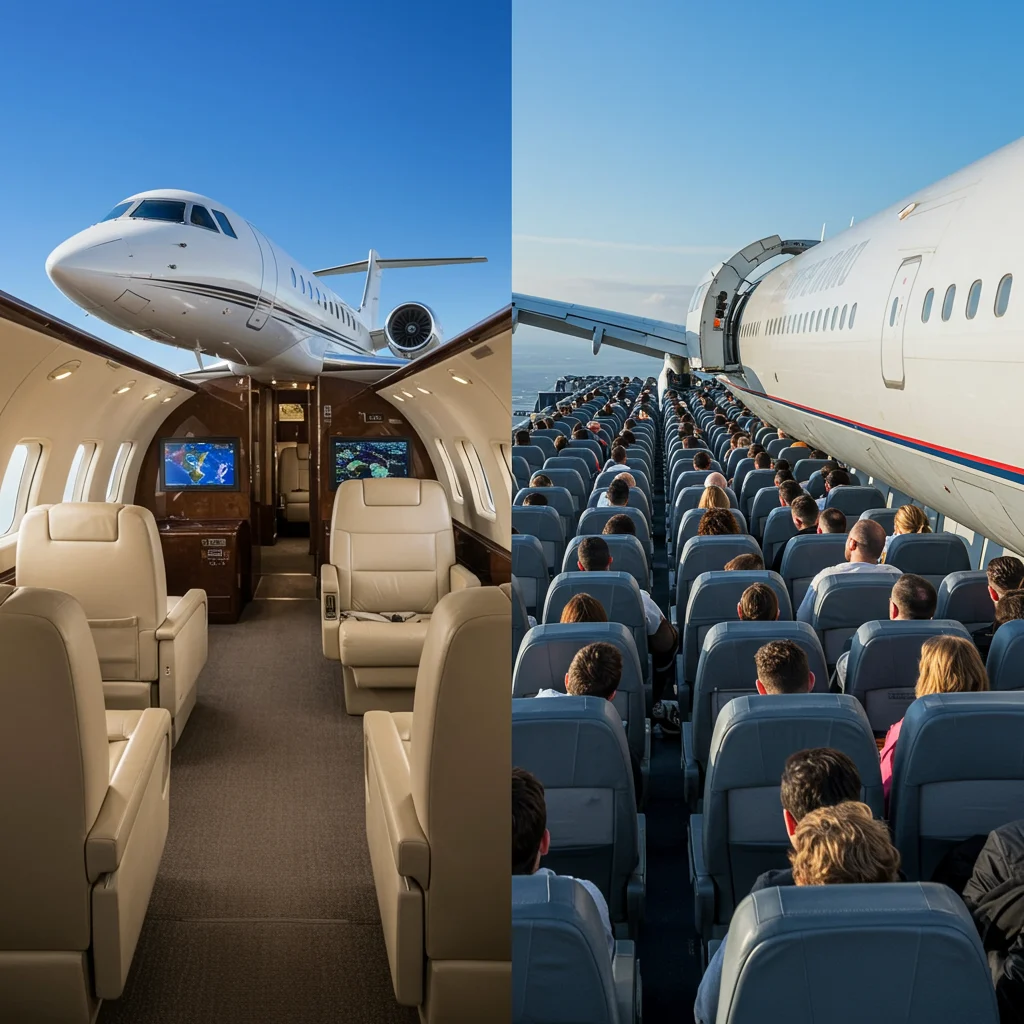 How Do Private Jets Compare to Commercial Aircraft?