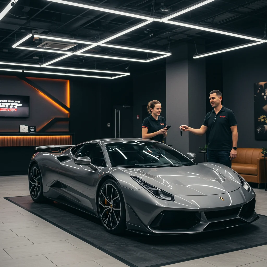 Supercar Rental Pick-Up and Return Process
